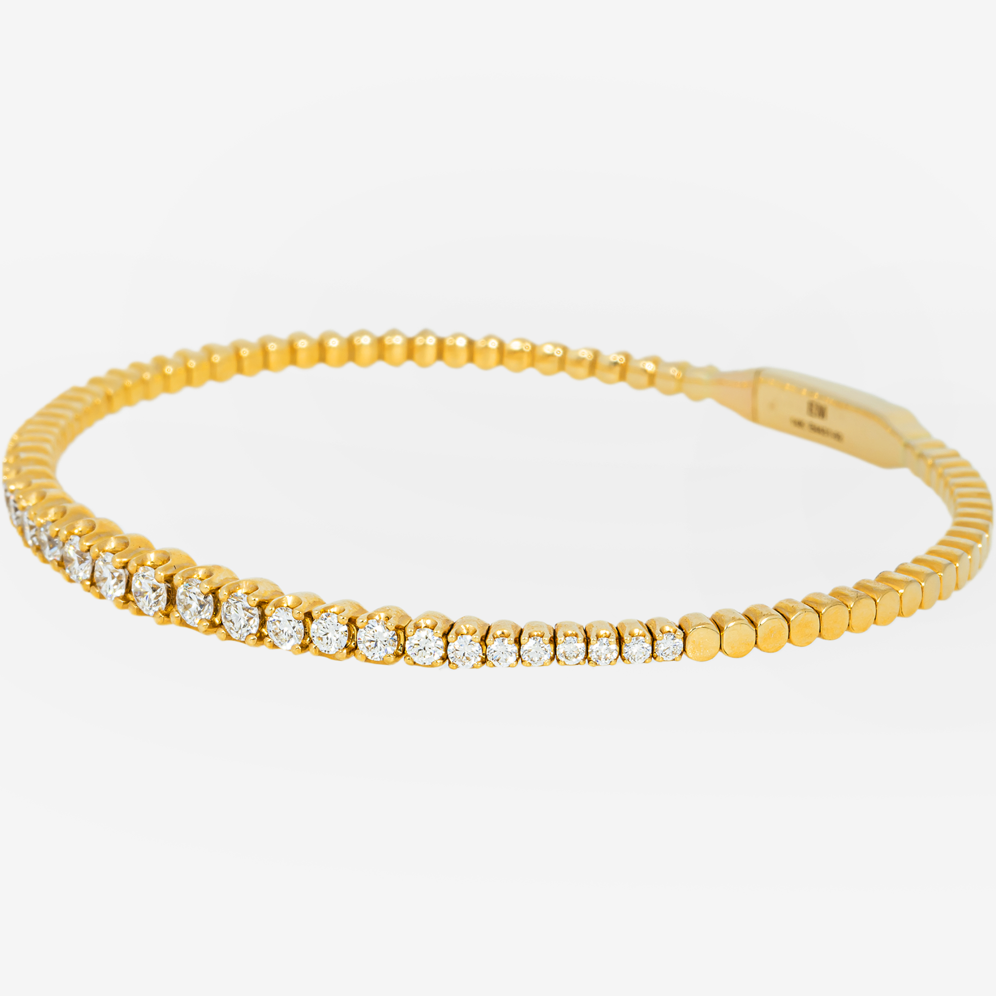 YELLOW BEAD GRANULATED DIAMOND BANGLE