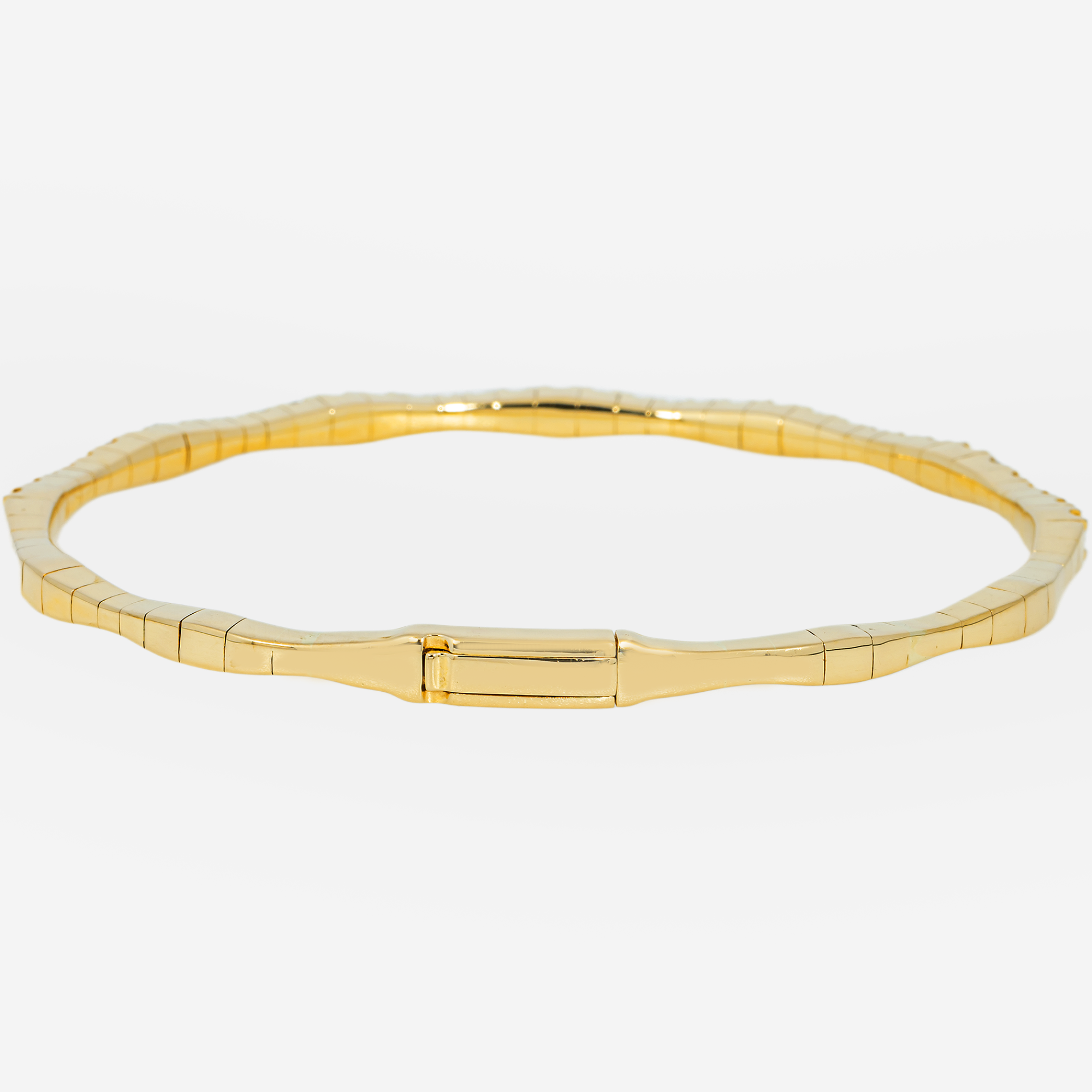 YELLOW TENNIS HALF DIAMOND BANGLE