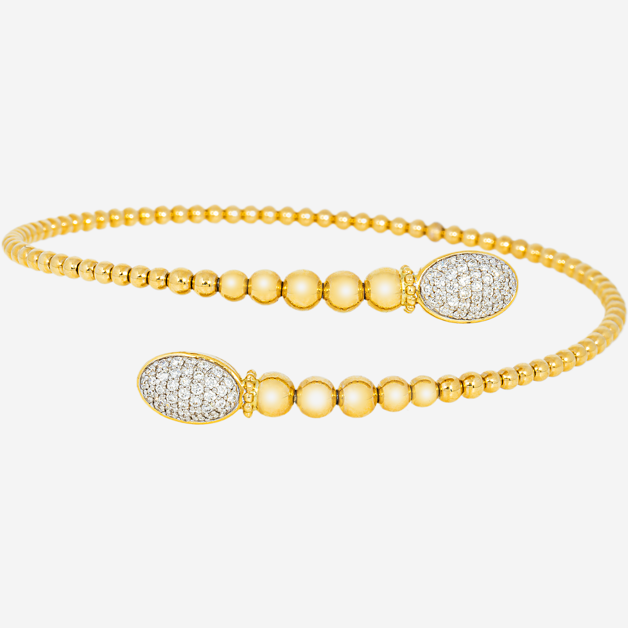 YELLOW WRAP AROUND DIAMOND BANGLE