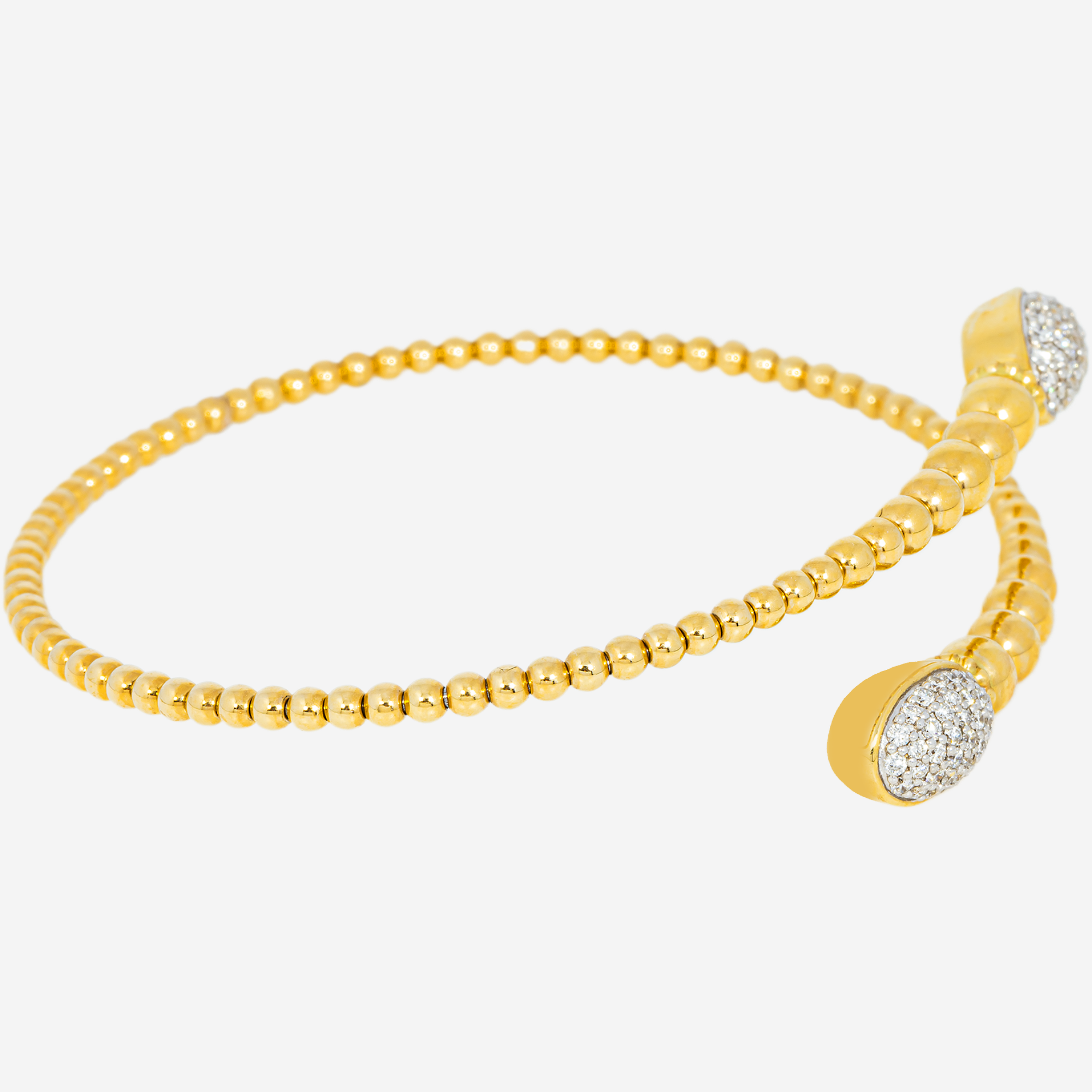YELLOW WRAP AROUND DIAMOND BANGLE