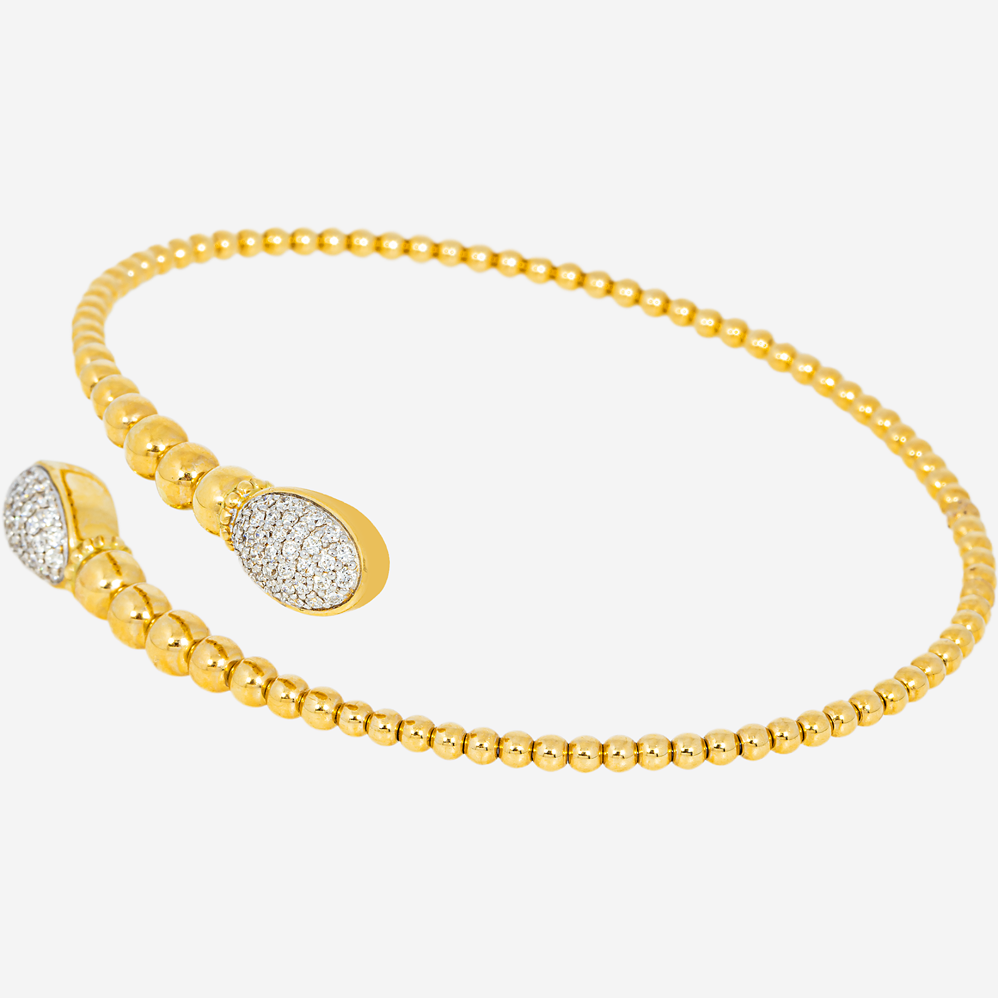 YELLOW WRAP AROUND DIAMOND BANGLE