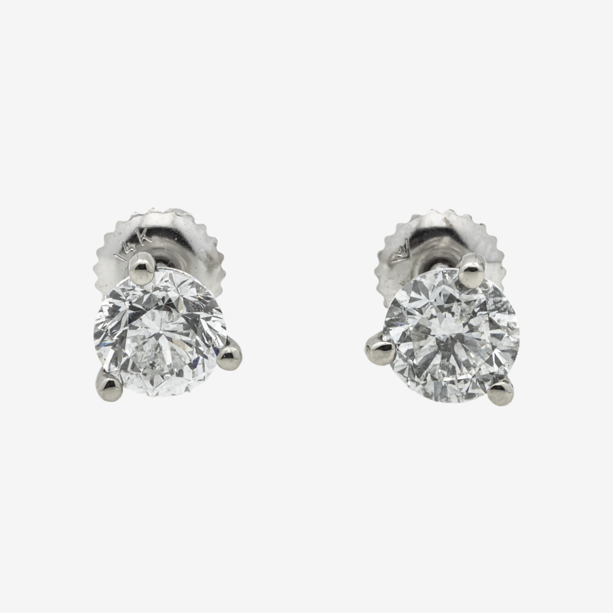 WHITE .24CT DIAMOND STUD EARRINGS