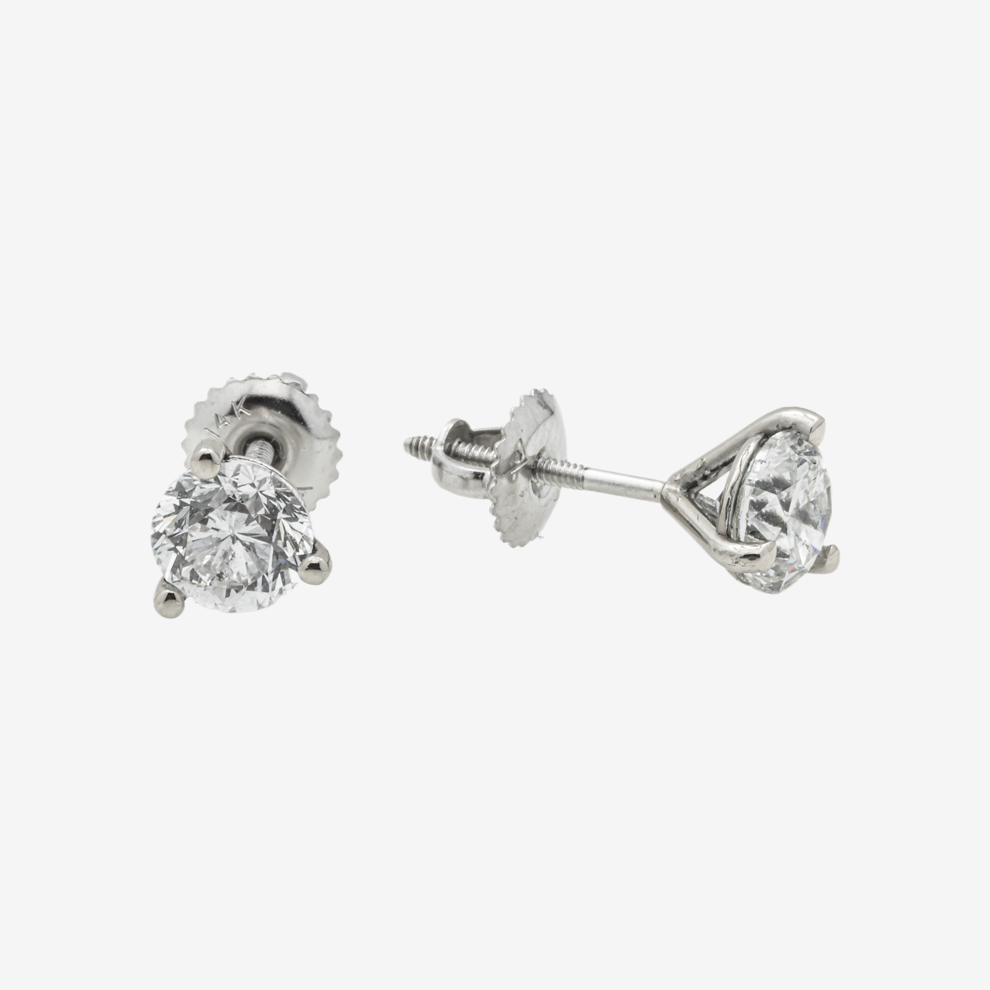 WHITE .24CT DIAMOND STUD EARRINGS