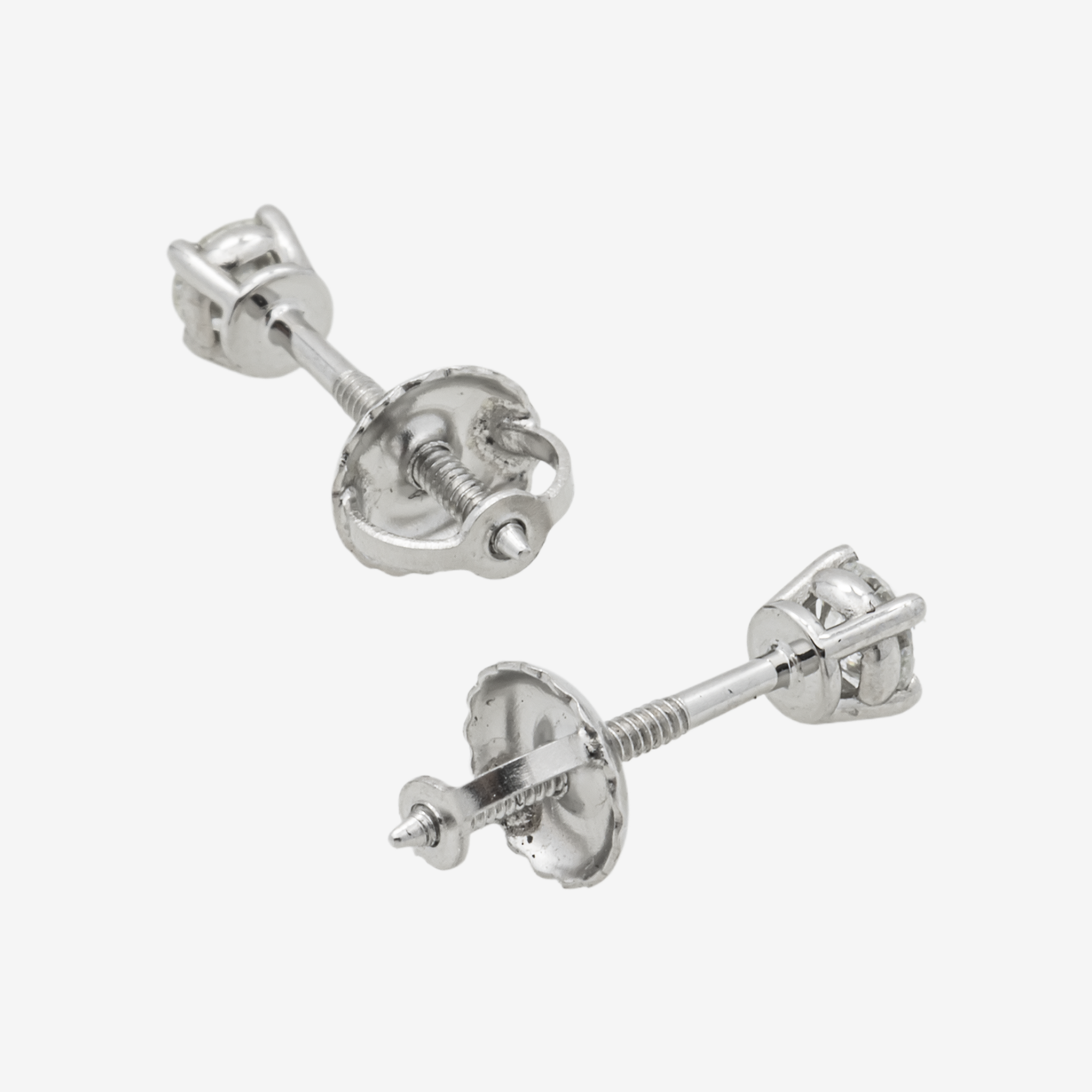 WHITE DIAMOND STUD EARRINGS .25CT DIAMONDS