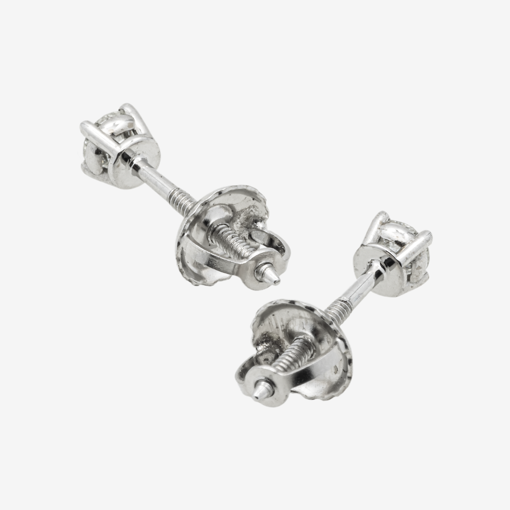 WHITE .25CT DIAMOND STUD EARRINGS