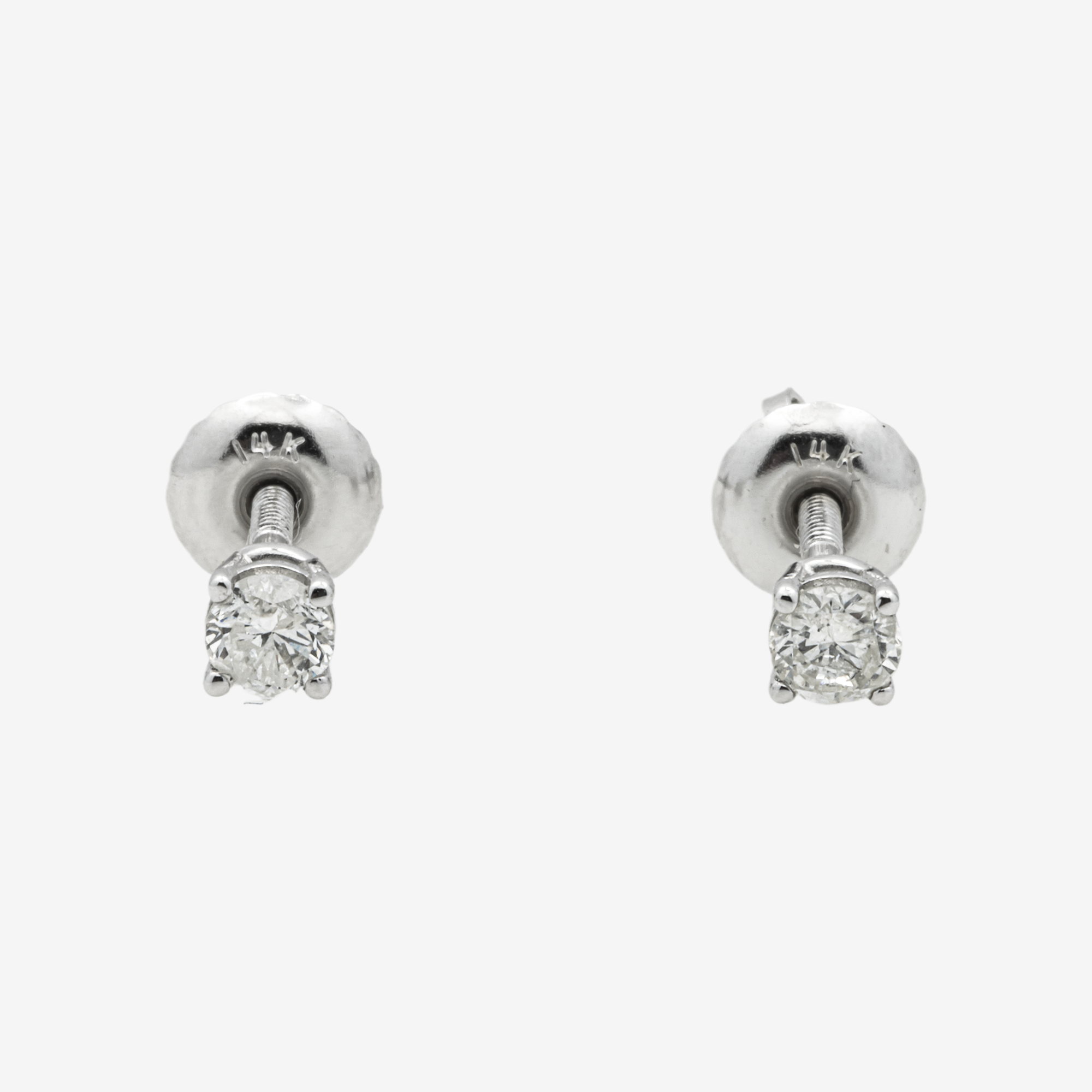 WHITE DIAMOND STUD EARRINGS