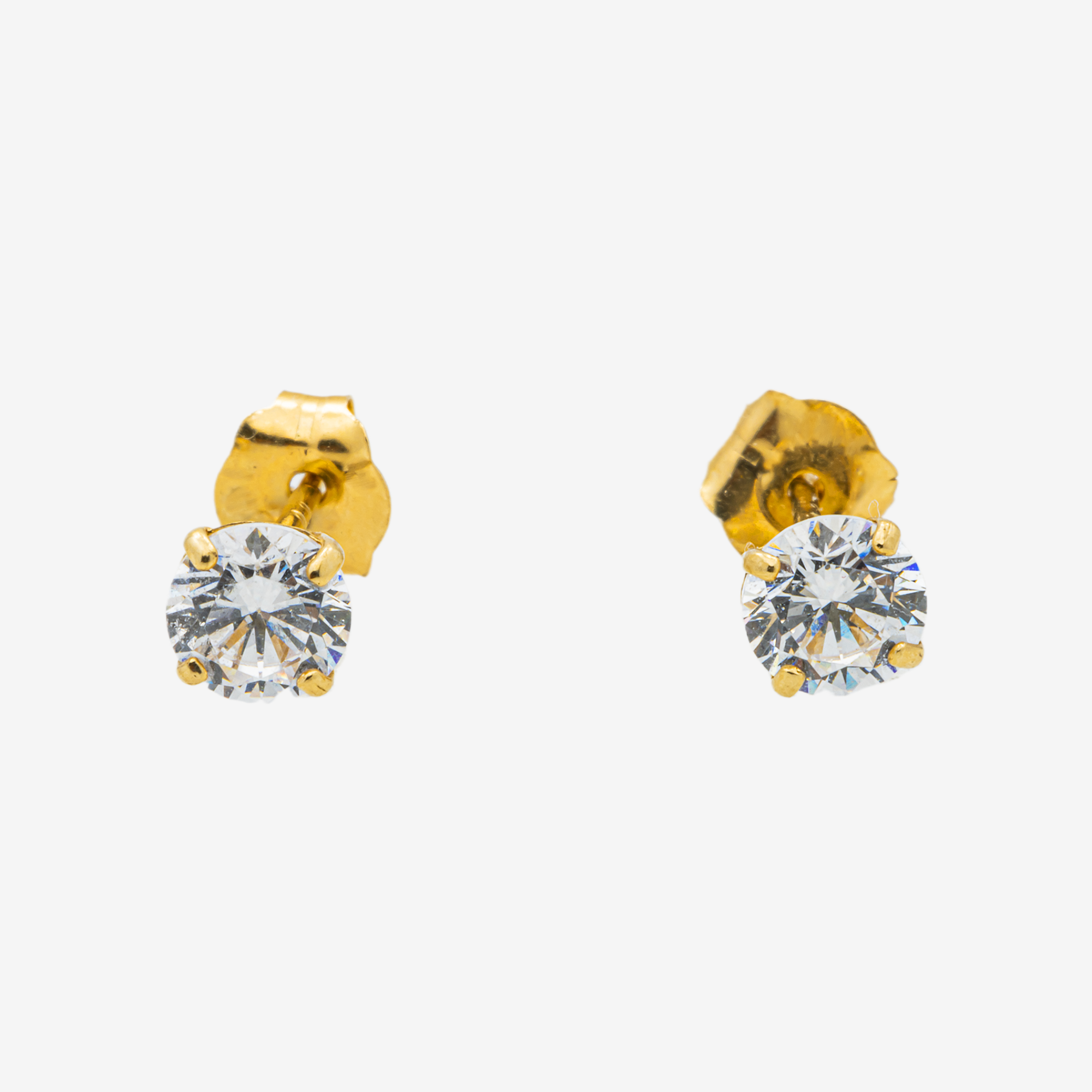 YELLOW .25CT DIAMOND STUD EARRINGS