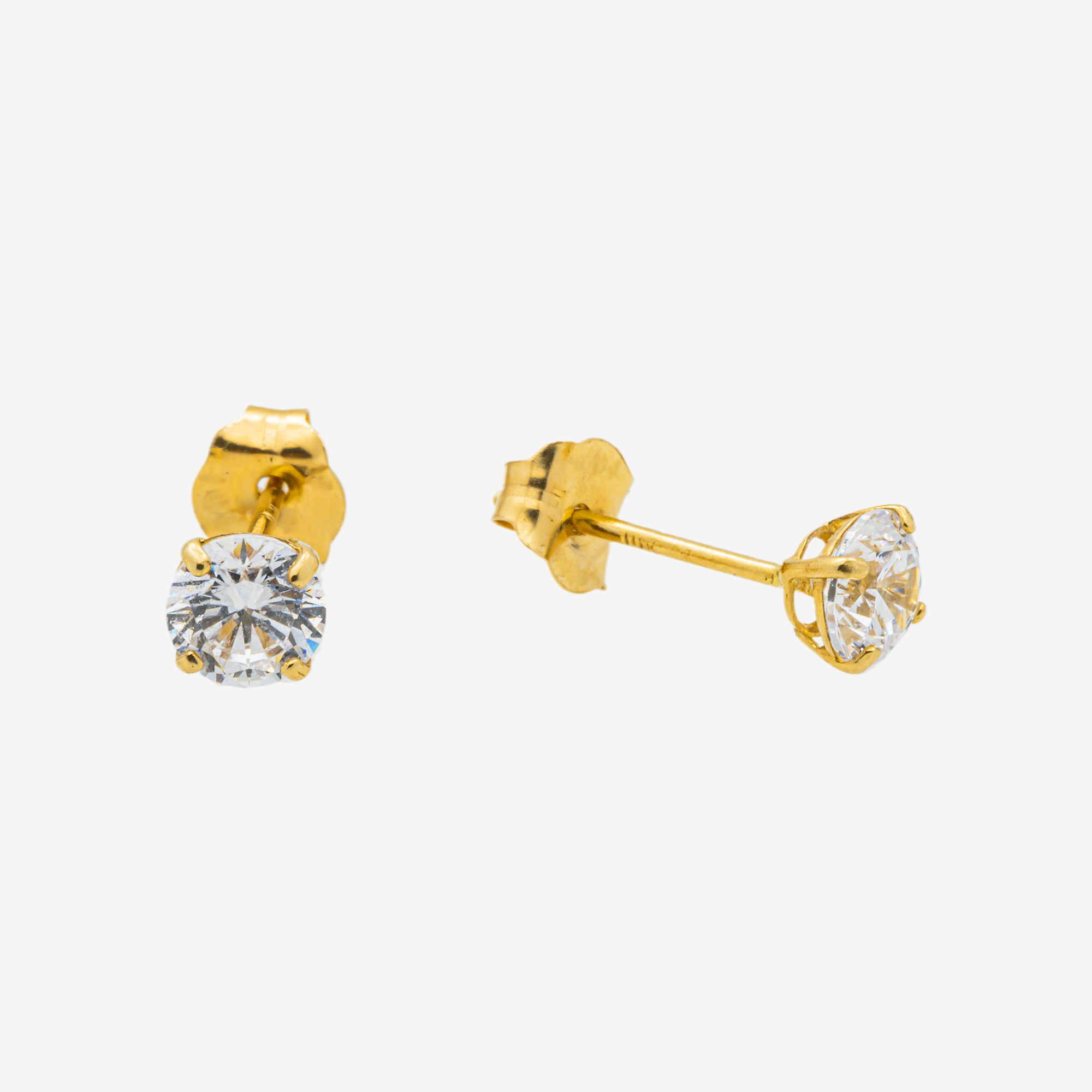 YELLOW .25CT DIAMOND STUD EARRINGS