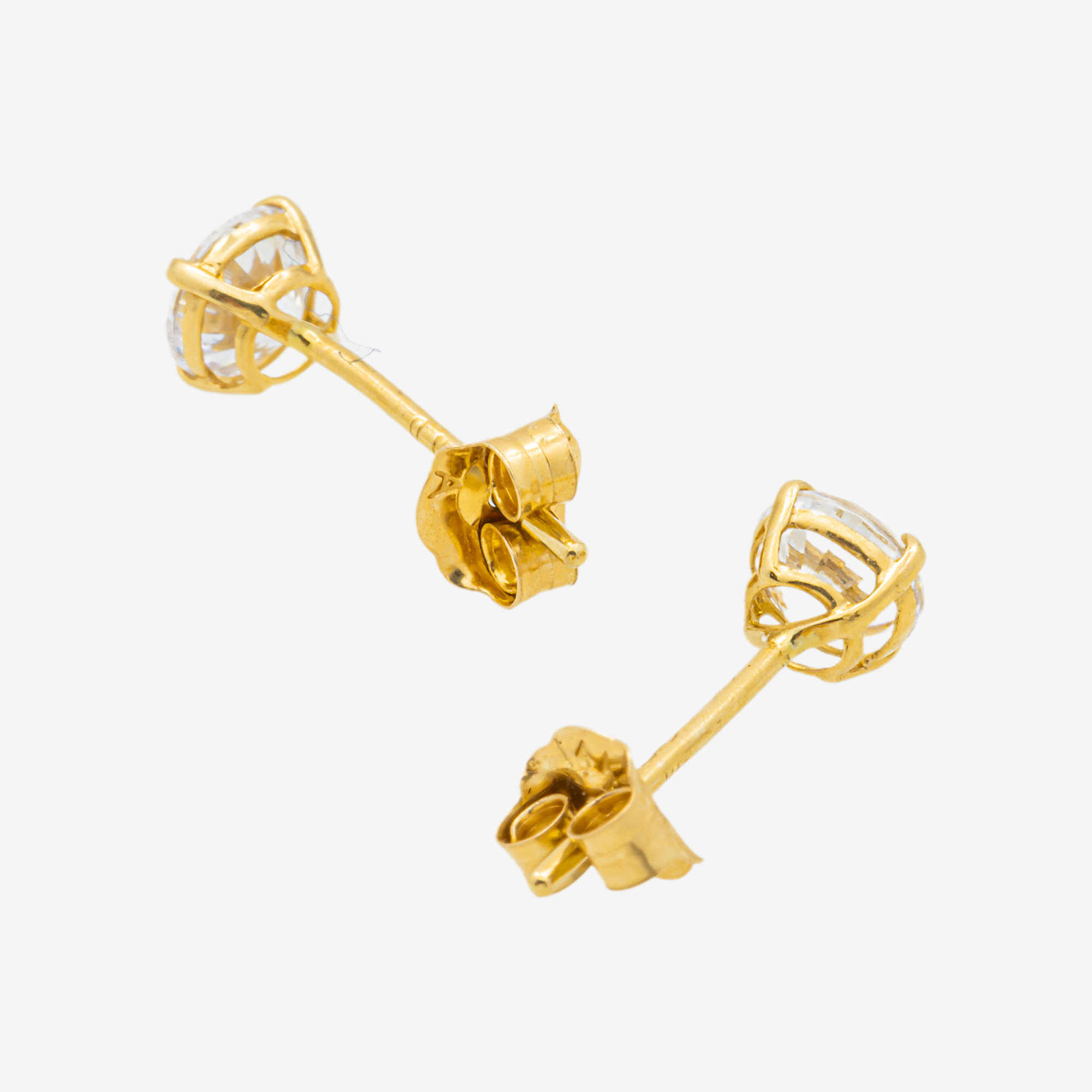 YELLOW .25CT DIAMOND STUD EARRINGS
