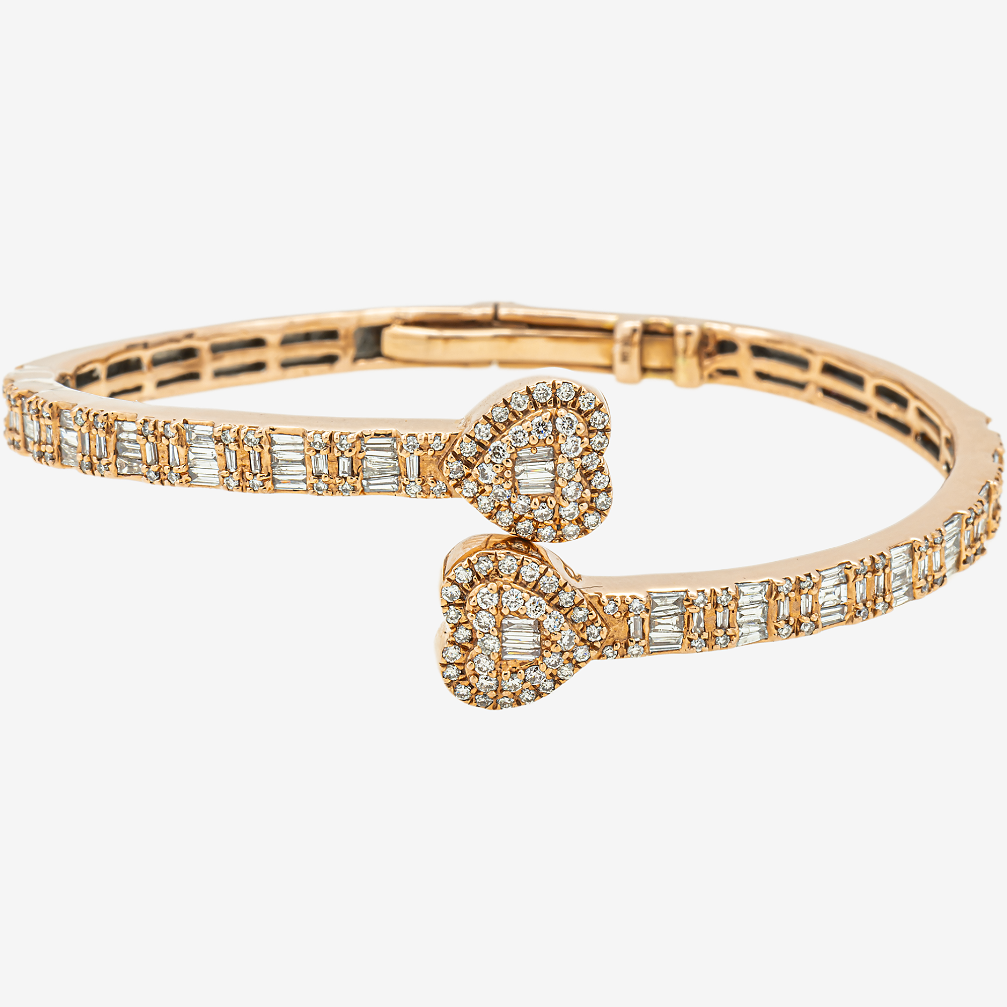 ROSE HEART 3.5CT BAGUETTE BRACELET