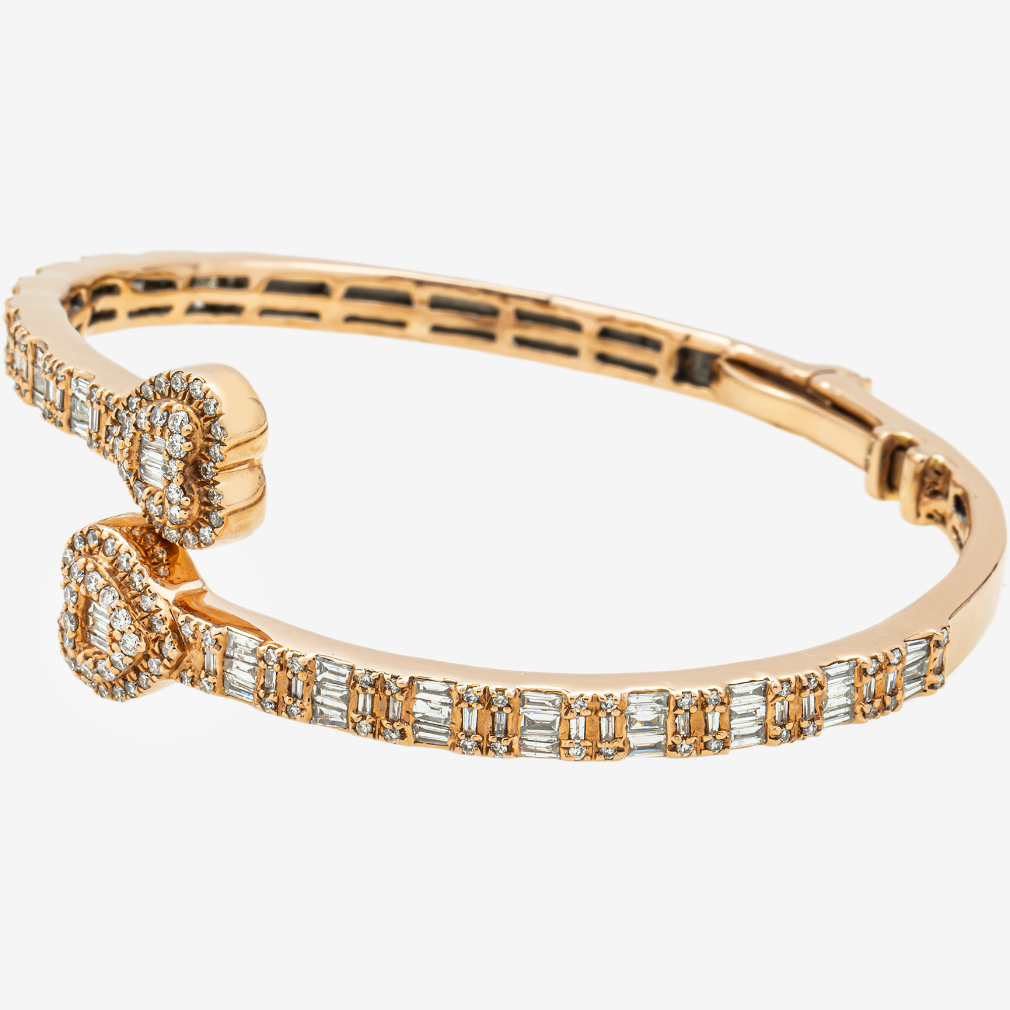 ROSE HEART 3.5CT BAGUETTE BRACELET