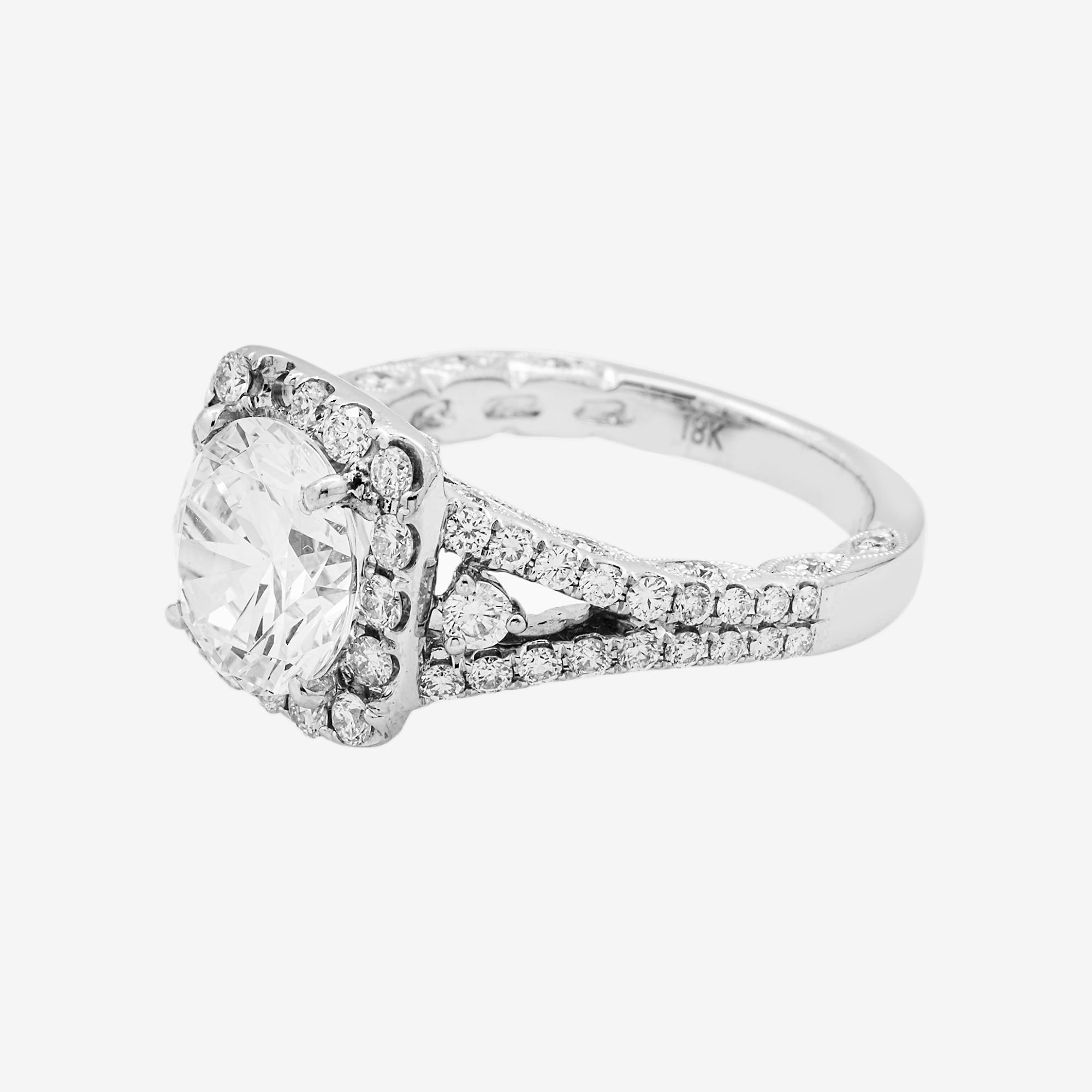 18K SQUARE DIAMOND RING IN WG
