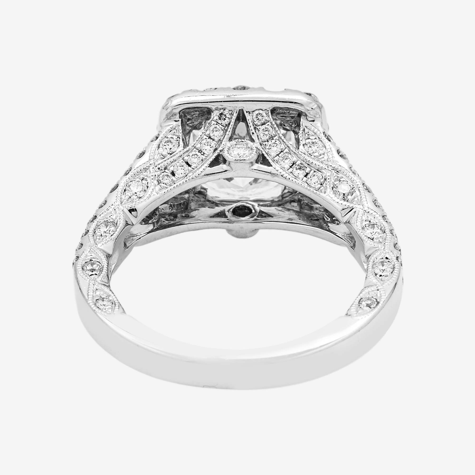 18K SQUARE DIAMOND RING IN WG