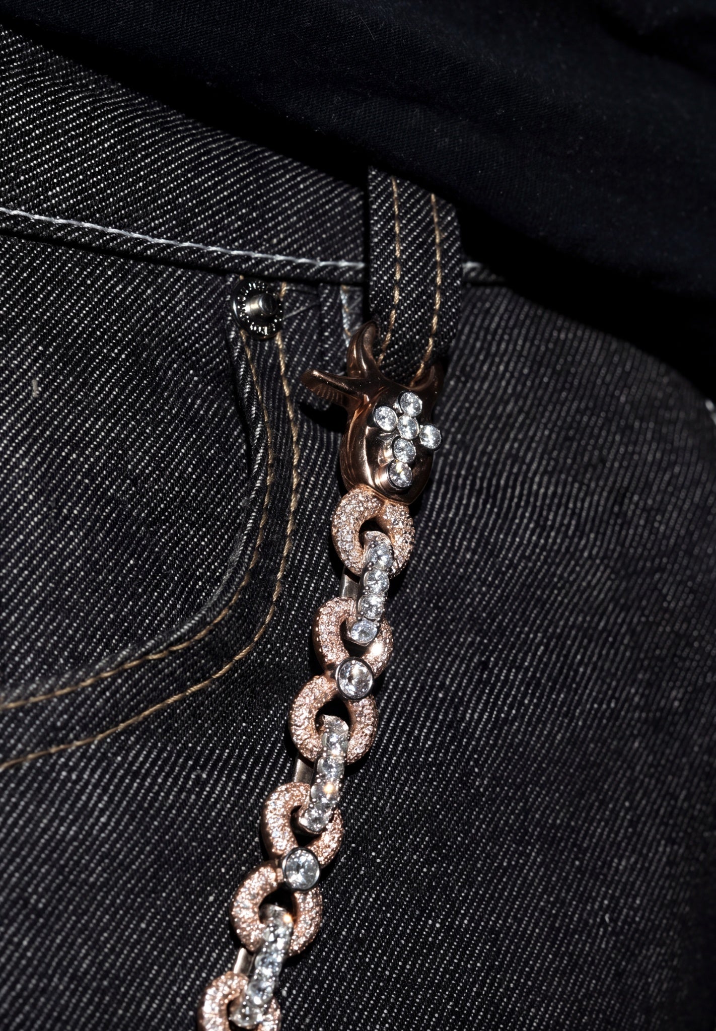 INFINITY LINK TWO TONE 14K SOLID GOLD CHAIN