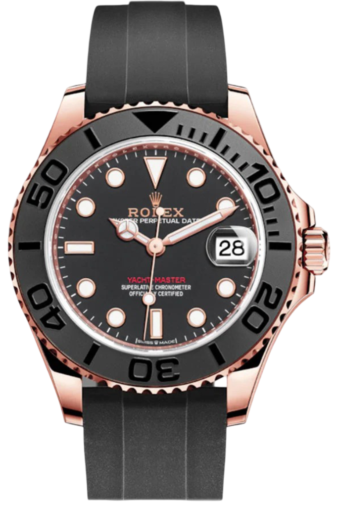 Rolex Yacht-Master 37 Black Dial Automatic 18kt Everose Gold Watch 268655
