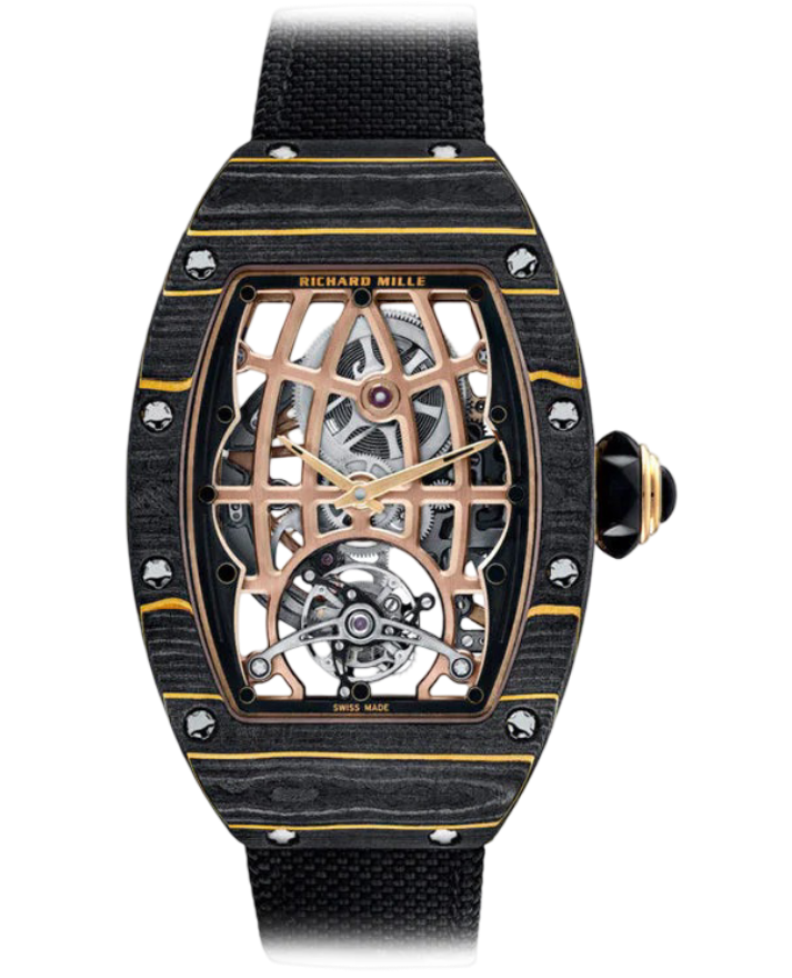 Richard Mille Automatic Tourbillon Carbon Yellow Gold RM 74-02 -BRAND NEW