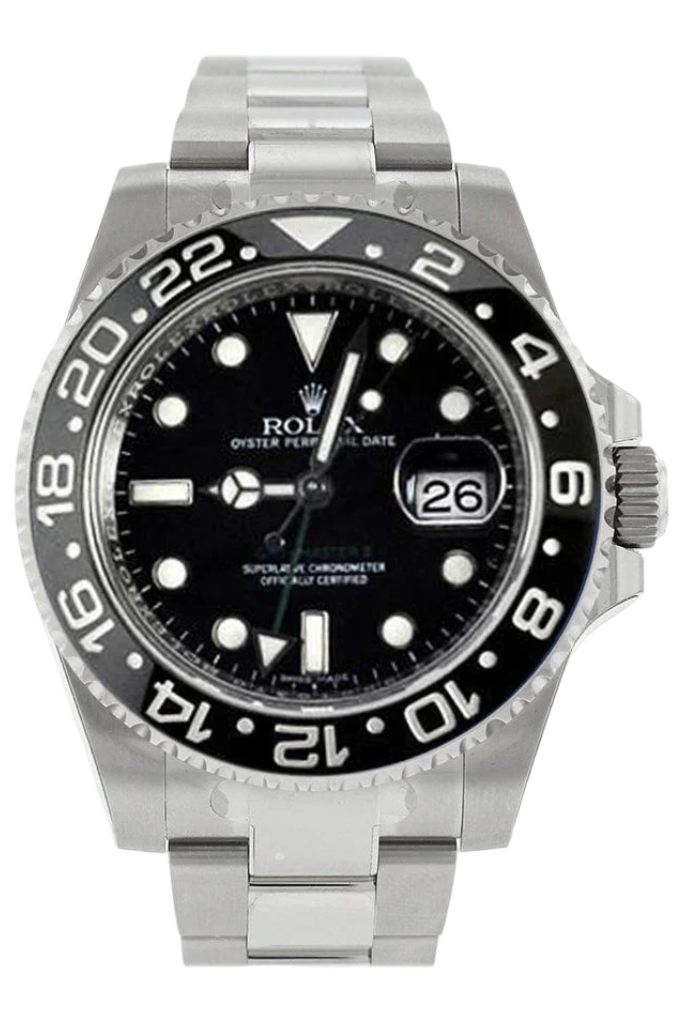 Rolex GMT-Master II 40 Black Dial Stainless Steel Men's Watch 116710LN 116710
