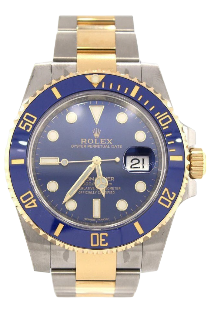Rolex Submariner Date 40 Blue Dial Gold and Steel Watch 116613LB 116613