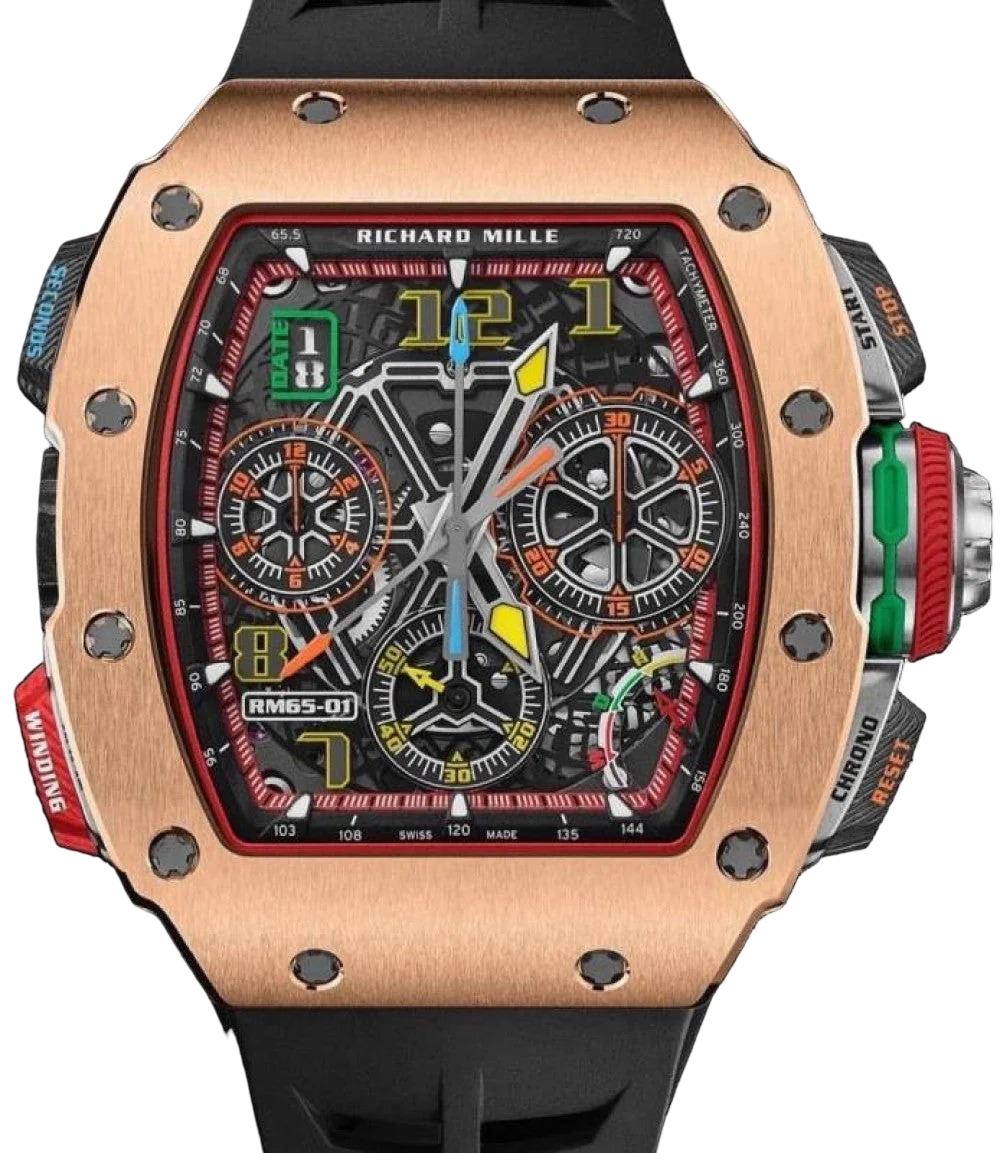 Richard Mille Automatic Winding Split-seconds Chronograph Rose Gold RM 65-01 - BRAND NEW