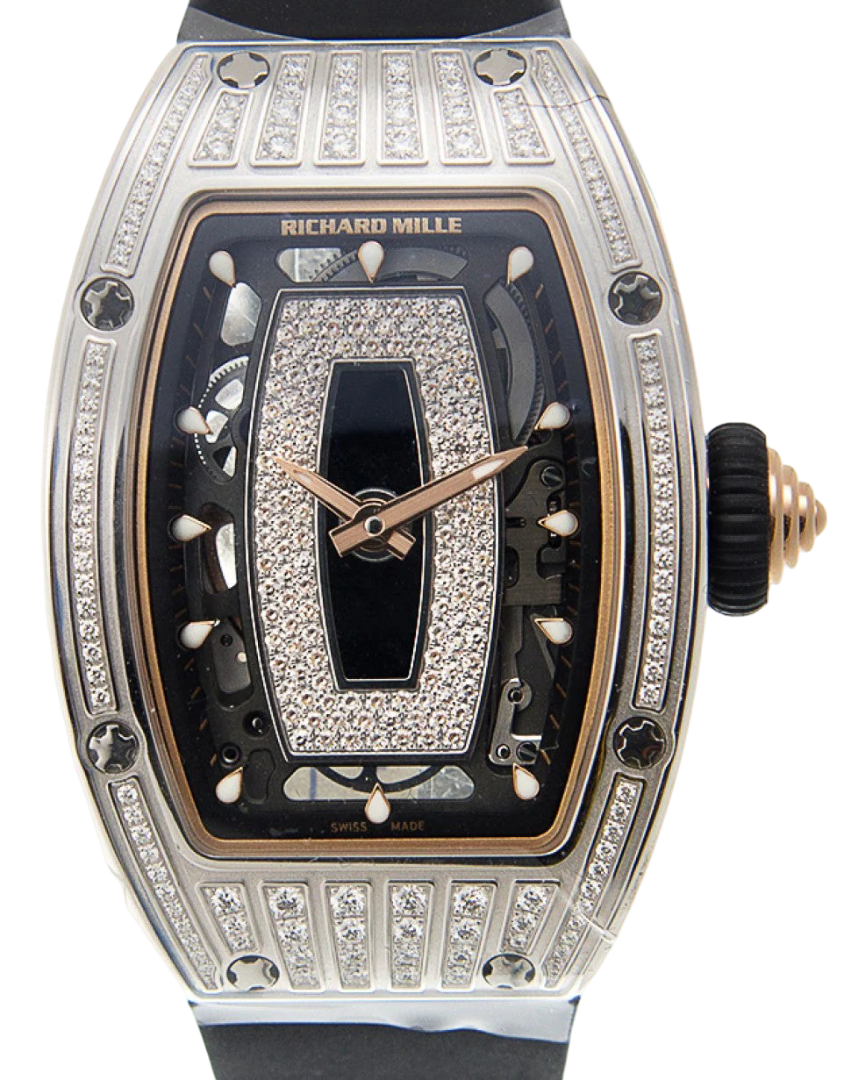 Richard Mille MED White Gold Diamond Set Black Automatic RM 07-01 - BRAND NEW