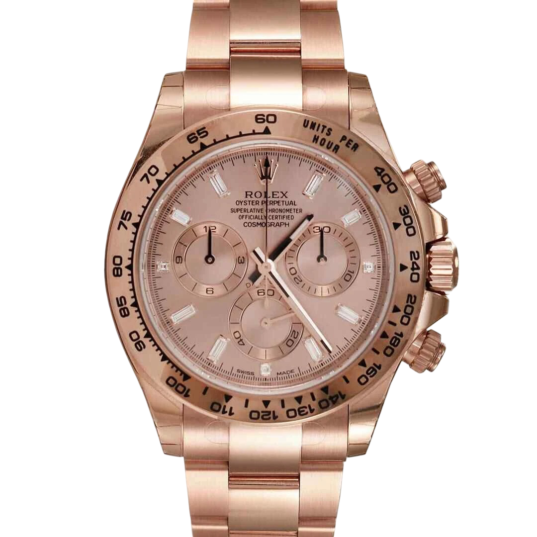 Rolex Cosmograph Daytona 18K Rose gold, MDL 116505 Factory Diamond Pink Dial