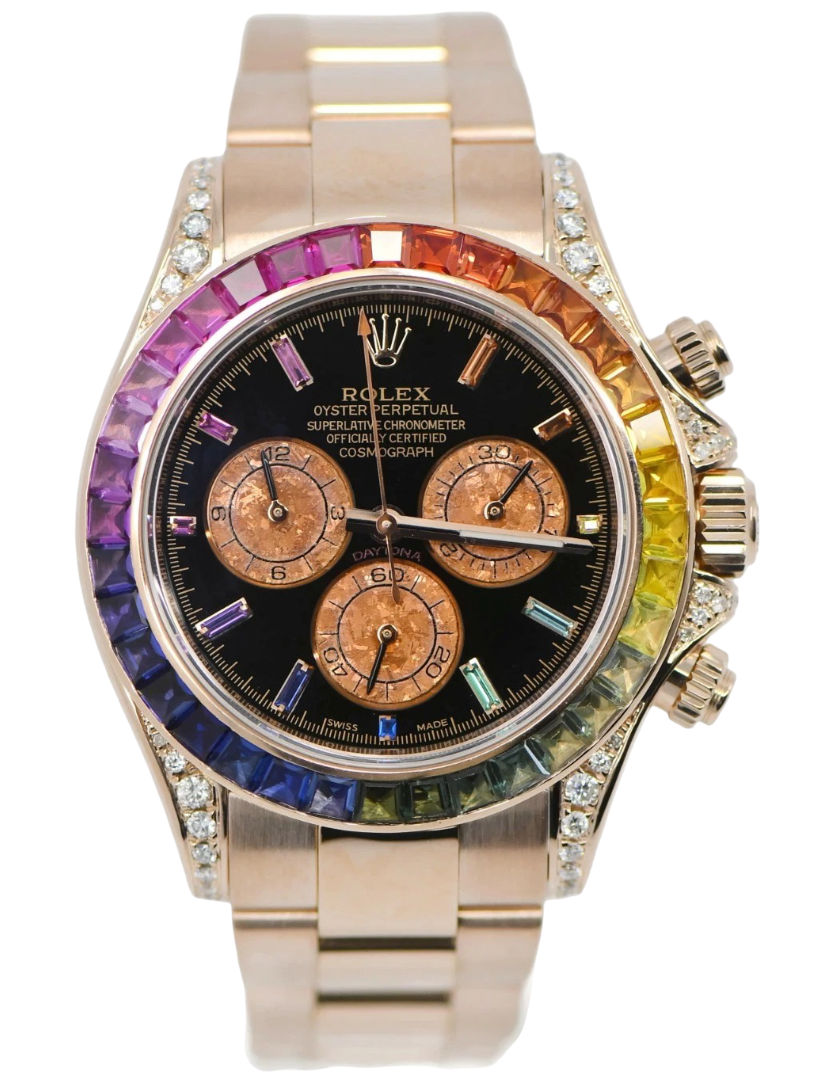 Rolex Daytona Rainbow 18K Rose Gold Watch 116505